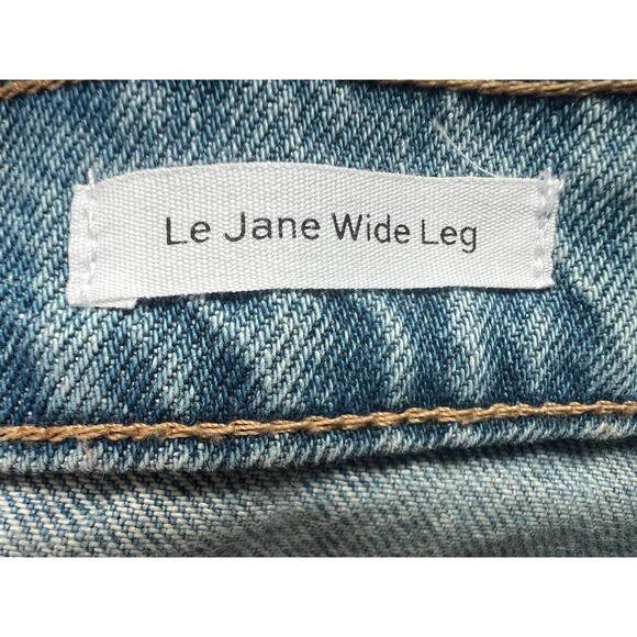 FRAME WOMENS SIZE 28 LE JANE HIGH RISE WIDE LEG VARSITY BLUES NEW - Picture 7 of 14